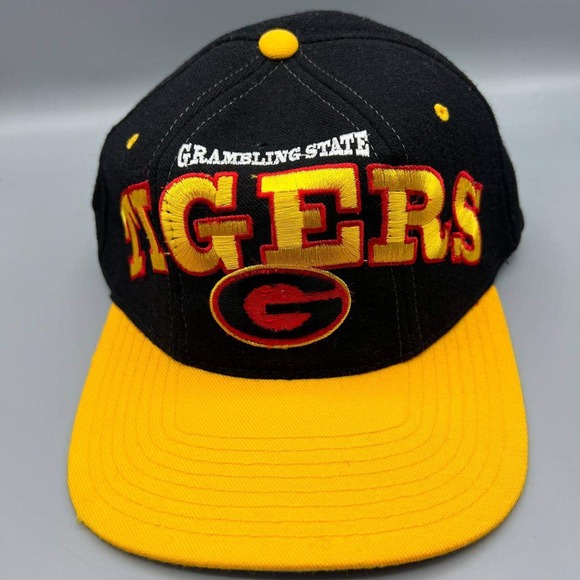 Vintage Grambling State Tigers‎ Hat Men Black Starter Tri Power Snap Back Cap